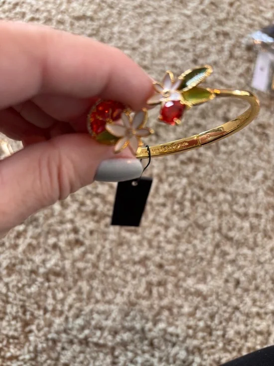 Kate Spade sweet citrus hinged cuff adorable NEW - Picture 2 of 4